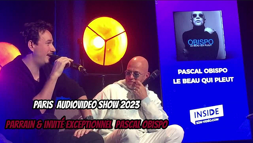 Pascal OBISPO au salon audio palais du congrès à  Paris Audiovideo Shows 2023